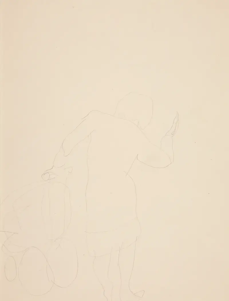 Woman Pushing Carriage av Charles Demuth