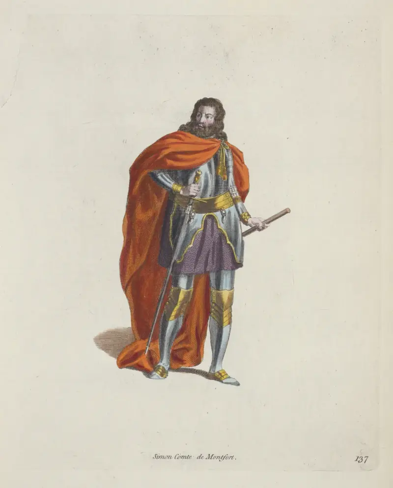 Count Simon De Montfort. Simon Comte de Montfort. av Charles Grignion