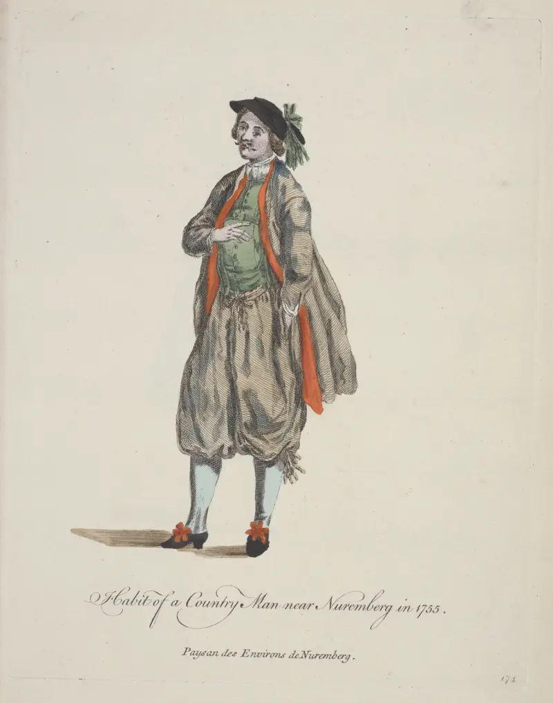 Strój chłopa z okolic Norymbergi, 1755, Charles Grignion
