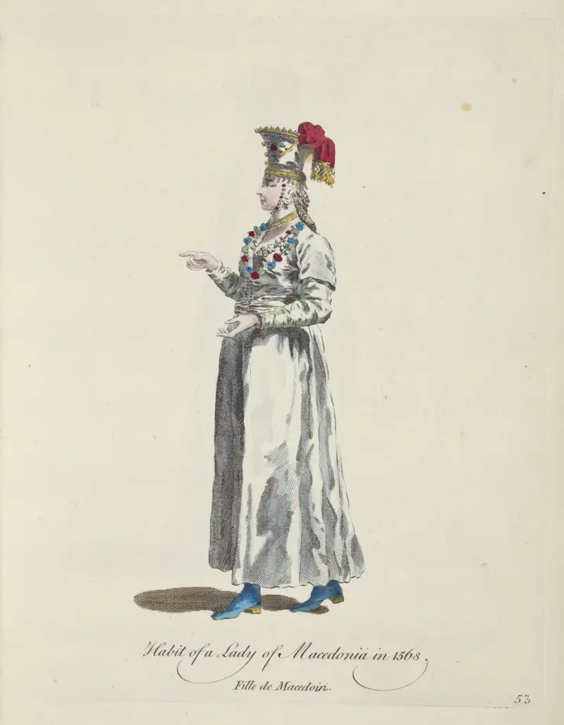 Strój damy z Macedonii z 1568 roku, Charles Grignion
