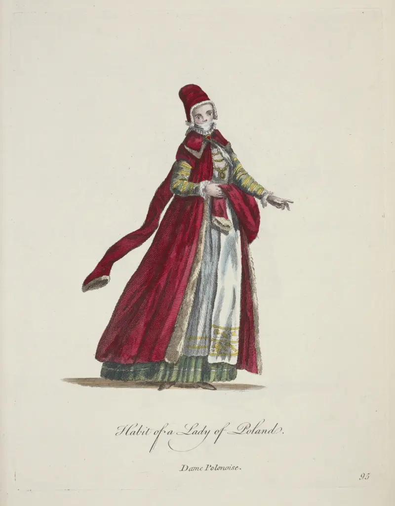 Tracht einer polnischen Dame. Dame Polonoise. von Charles Grignion