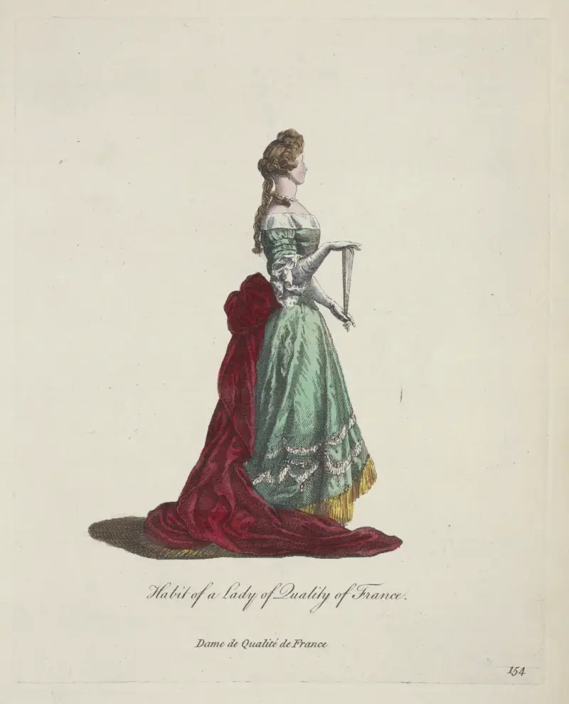 Tracht einer Dame von Stand aus Frankreich von Charles Grignion