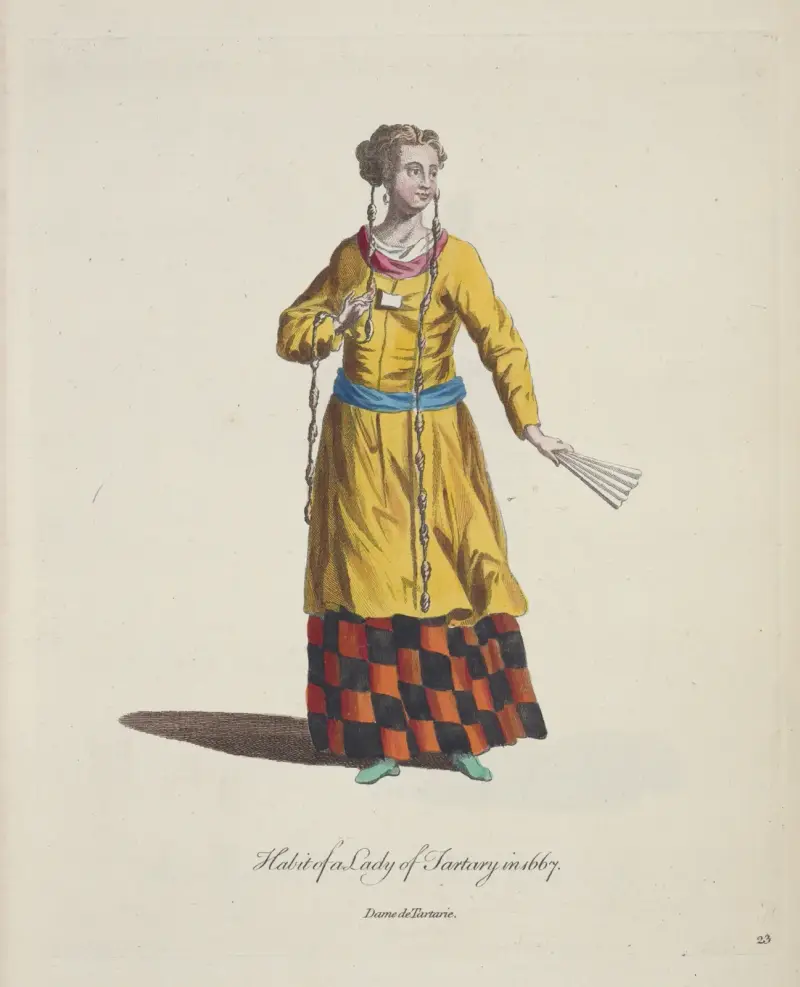 Tracht einer Dame aus Tartarien im Jahr 1667 von Charles Grignion