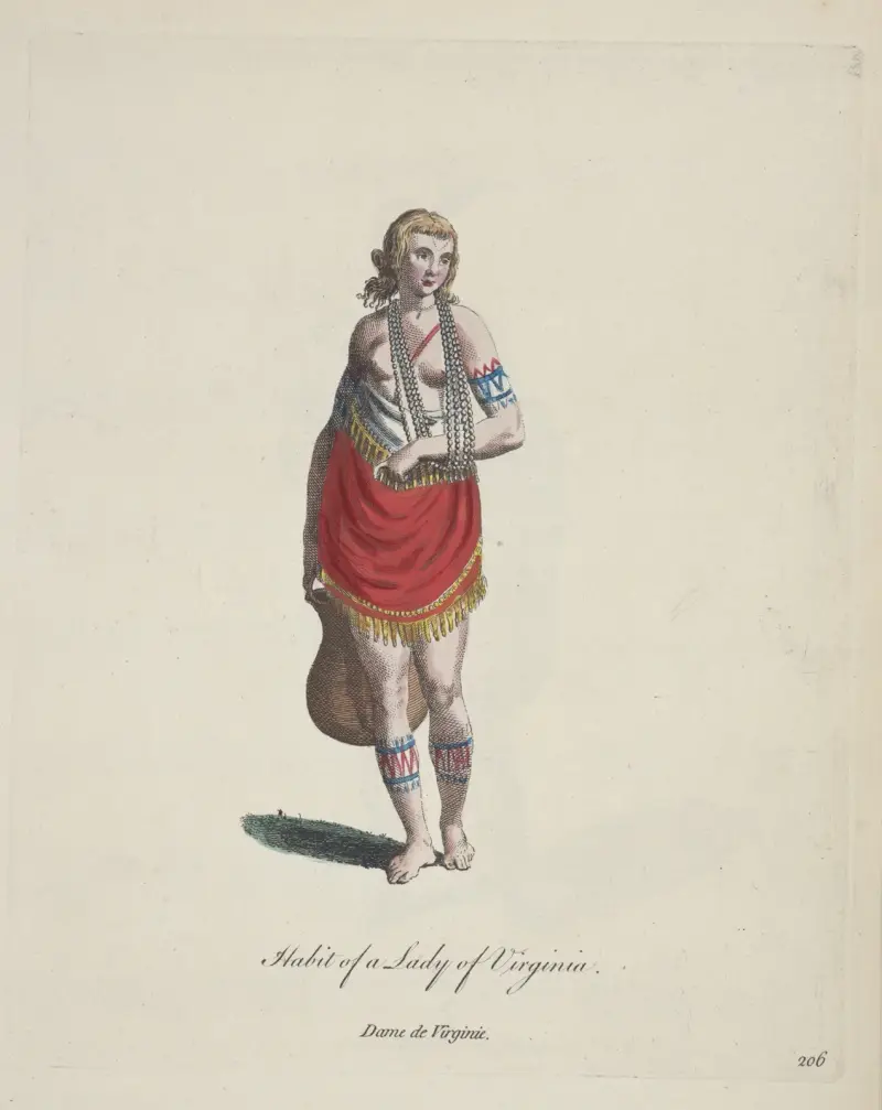 Tracht einer Dame aus Virginia von Charles Grignion