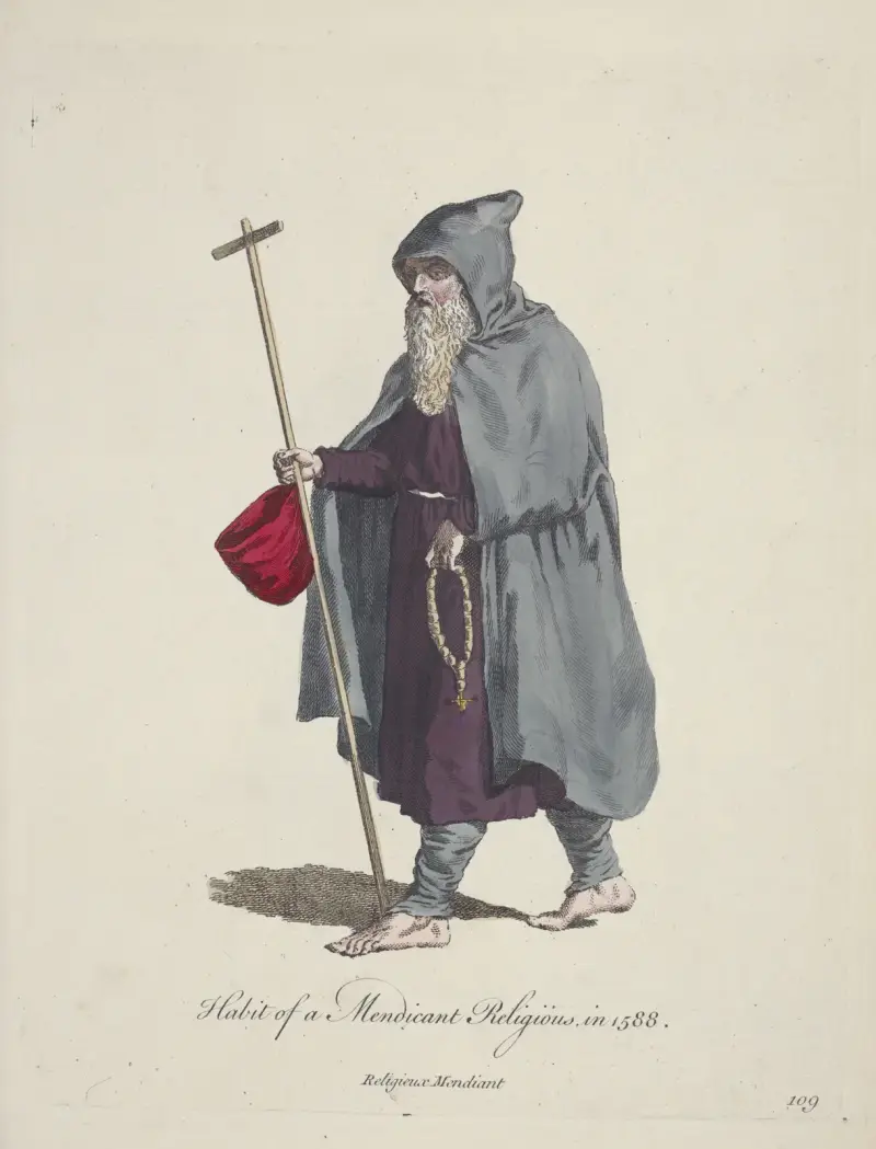 Dräkt för en tiggarmunk 1588 av Charles Grignion