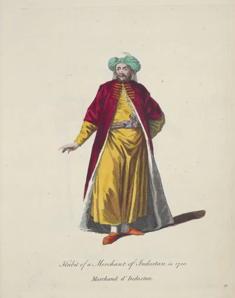 Oblek indostánského obchodníka v roce 1700, Charles Grignion