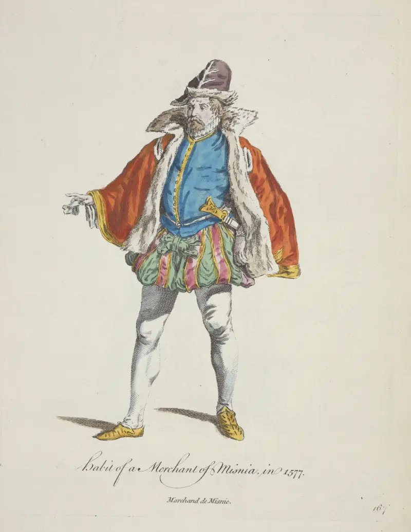 Strój kupca z Miśni z 1577 roku, Charles Grignion