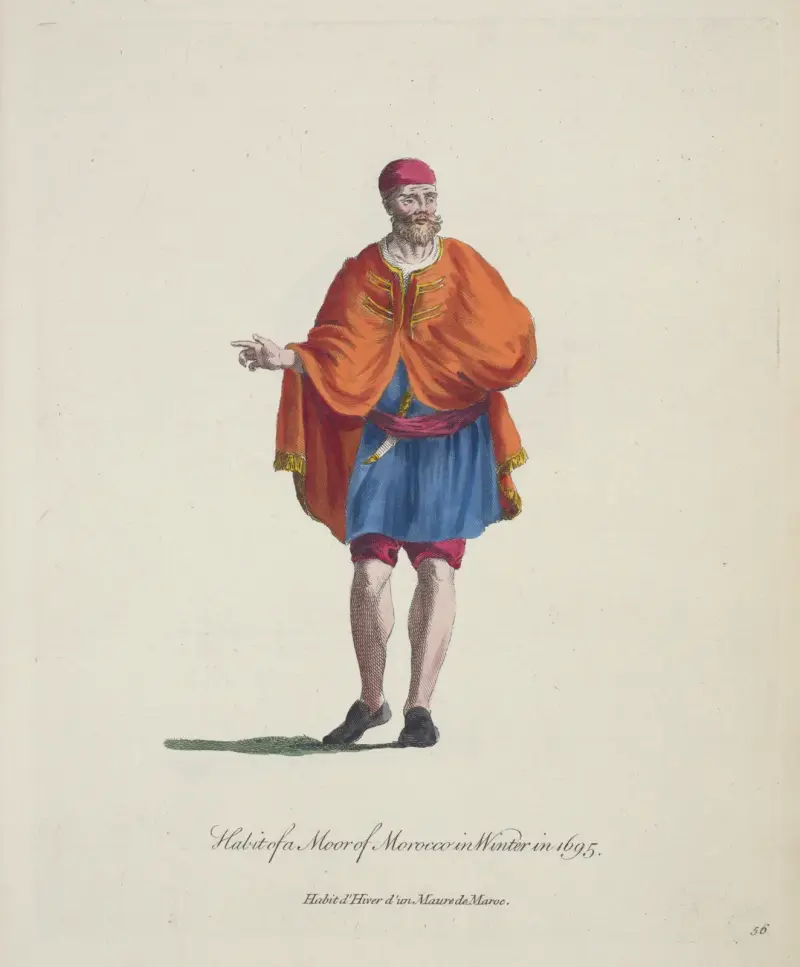Zimowy strój Maura z Maroka z 1695 roku, Charles Grignion