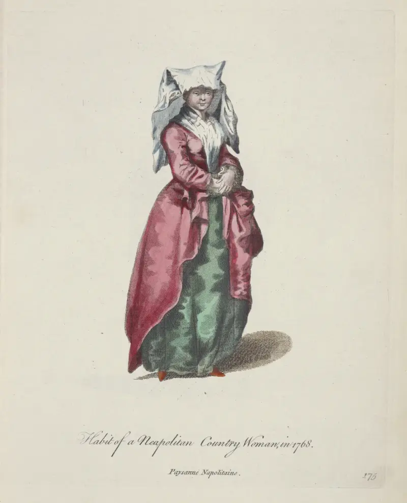 Tracht einer neapolitanischen Bäuerin 1768 von Charles Grignion