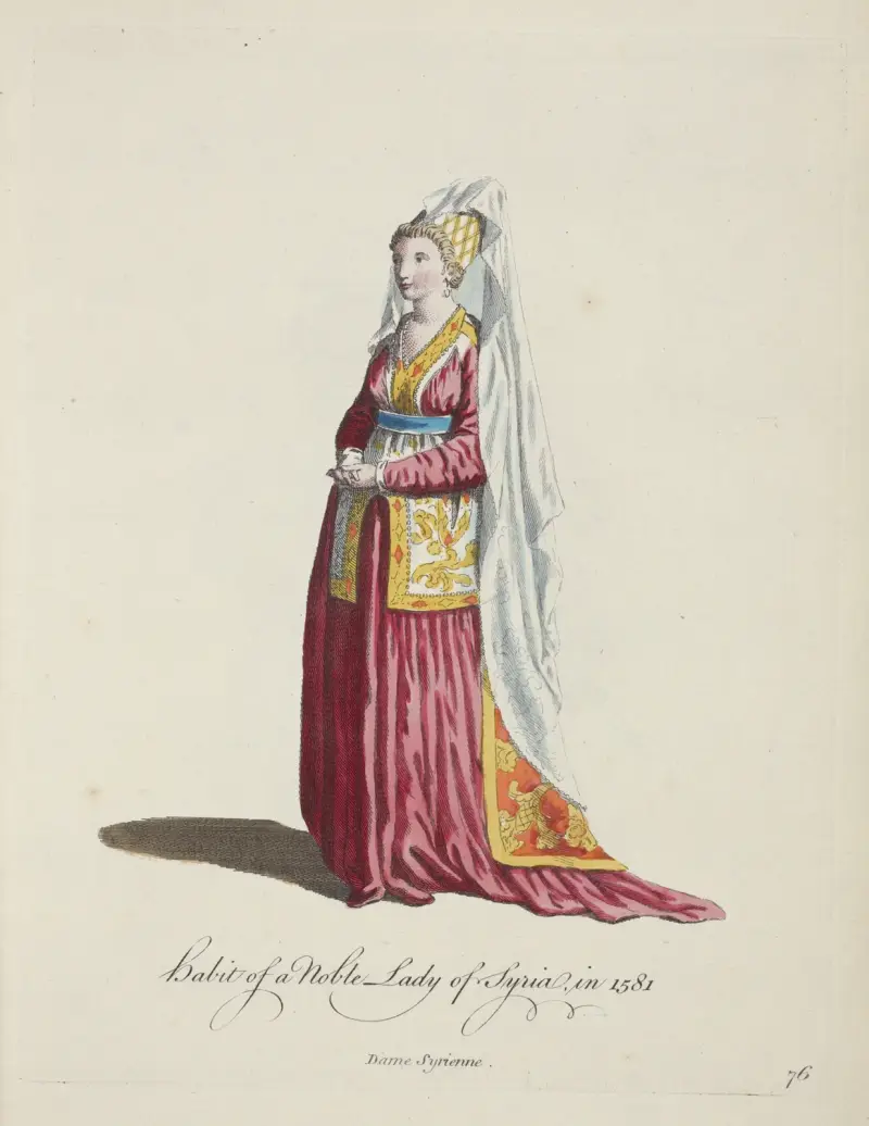 Strój szlachetnej damy z Syrii w 1581 r. Dame Syrienne., Charles Grignion