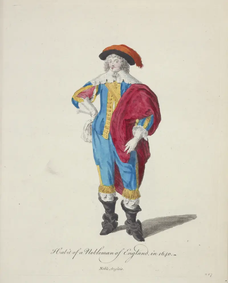 Anglický šlechtic v roce 1640. Noble Anglois., Charles Grignion