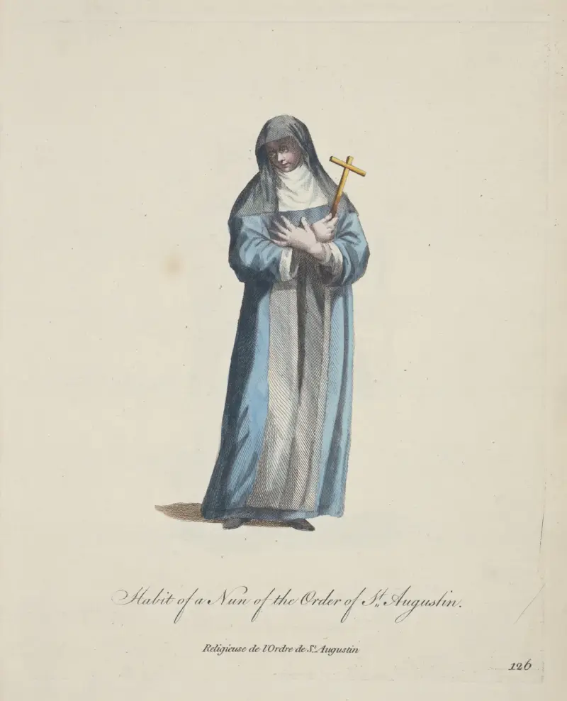 Tracht einer Nonne des Augustinerordens von Charles Grignion