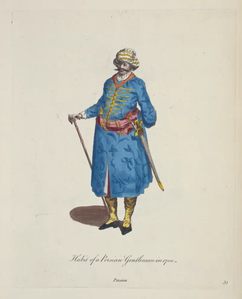 Persisk herremans dräkt 1700 av Charles Grignion