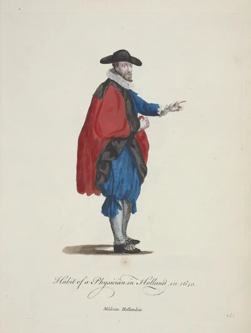 Strój holenderskiego lekarza z 1640 roku, Charles Grignion