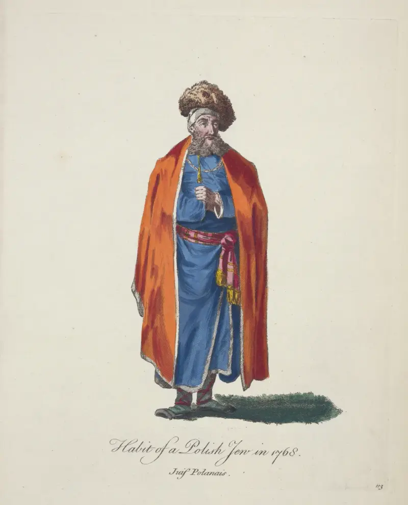 Strój polskiego Żyda w 1768 roku. Juif Polanais, Charles Grignion