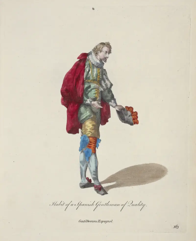 Habit of a Spanish gentlman of quality. Gentilhomme Espagnol. av Charles Grignion