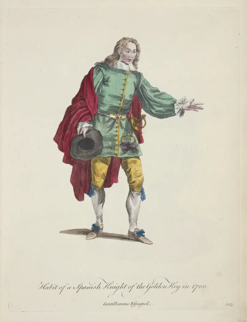 Spansk riddare av gyllene nyckeln 1700. Gentilhomme Espagnol av Charles Grignion