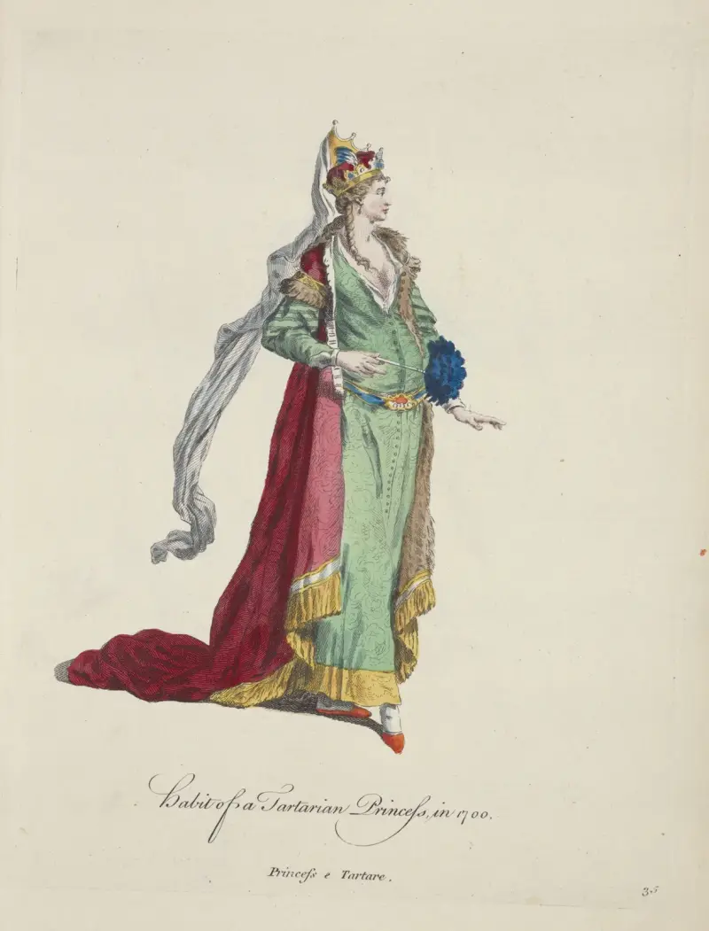 Tatínská princezna v kroji, 1700, Charles Grignion