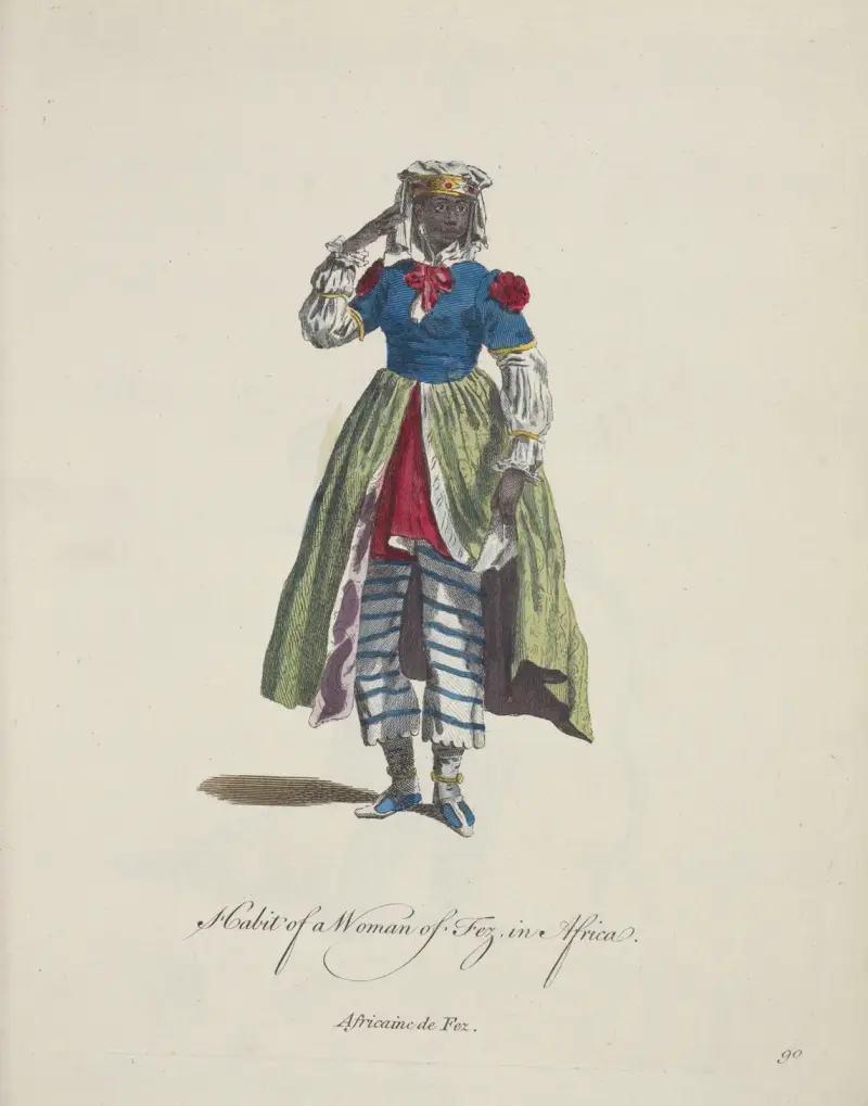 Ženský kroj z Fezu v Africe, Charles Grignion