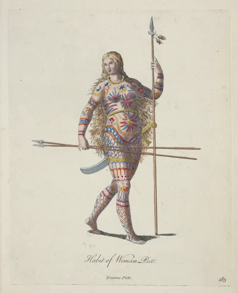 Tracht einer pikten Frau von Charles Grignion