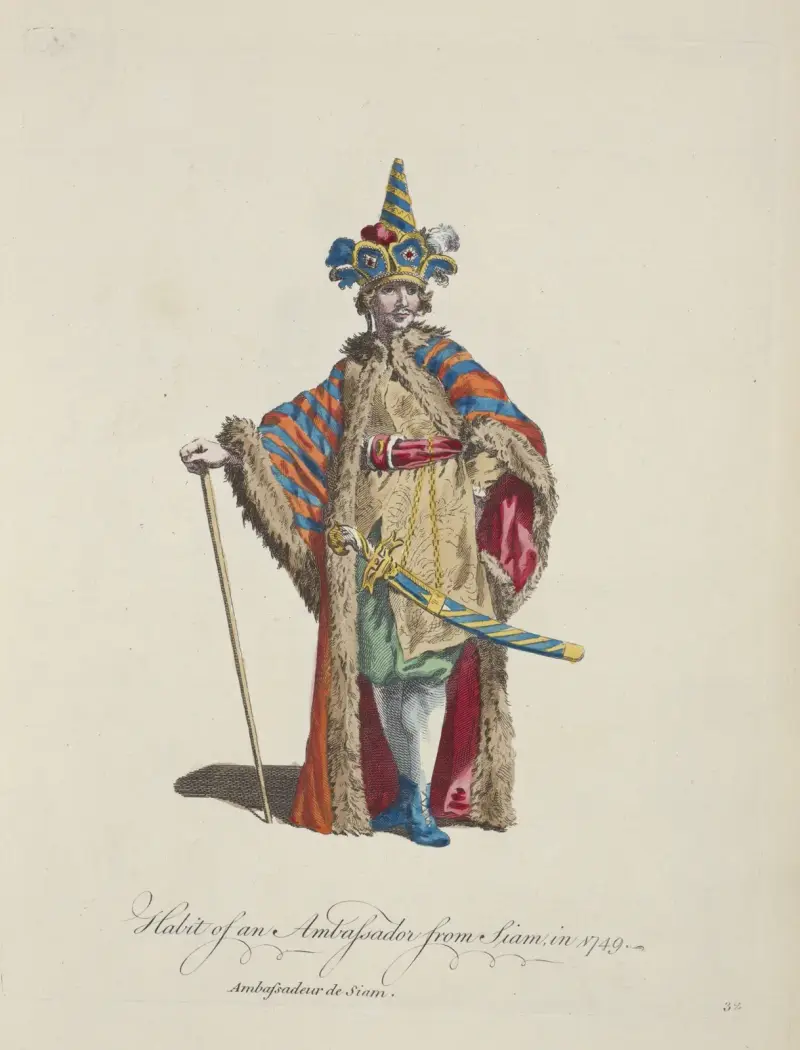 Tracht eines siamesischen Botschafters 1749 von Charles Grignion