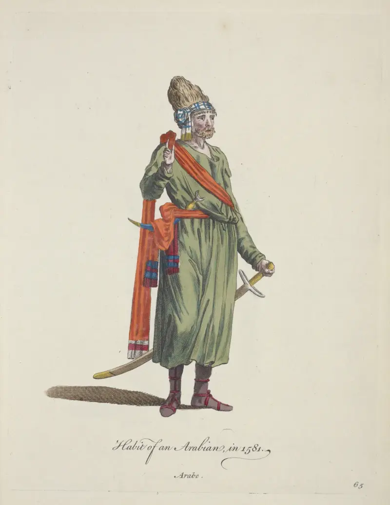 Dräkt från Arabien 1581. Arab av Charles Grignion