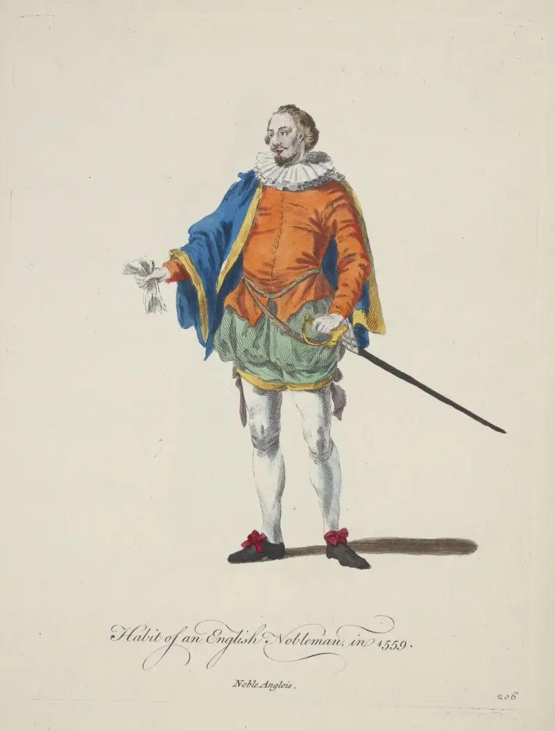 Engelsk adelsmans dräkt 1559 av Charles Grignion