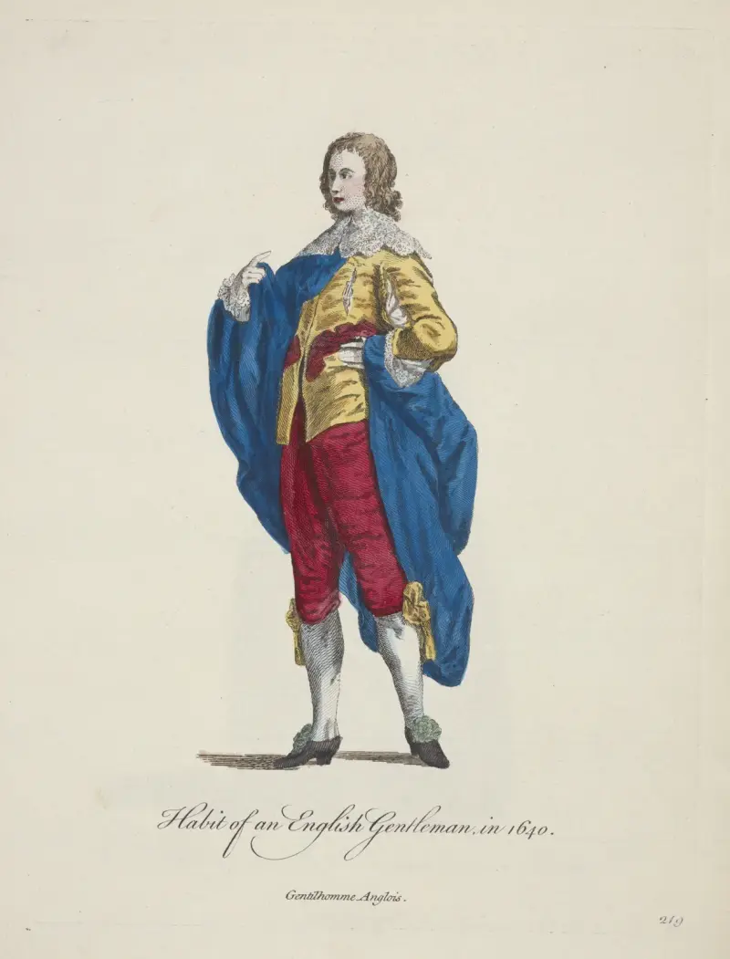 Strój angielskiego dżentelmena z 1640 roku, Charles Grignion