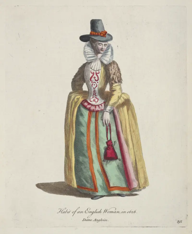 Anglický dámský oděv z roku 1626, Charles Grignion