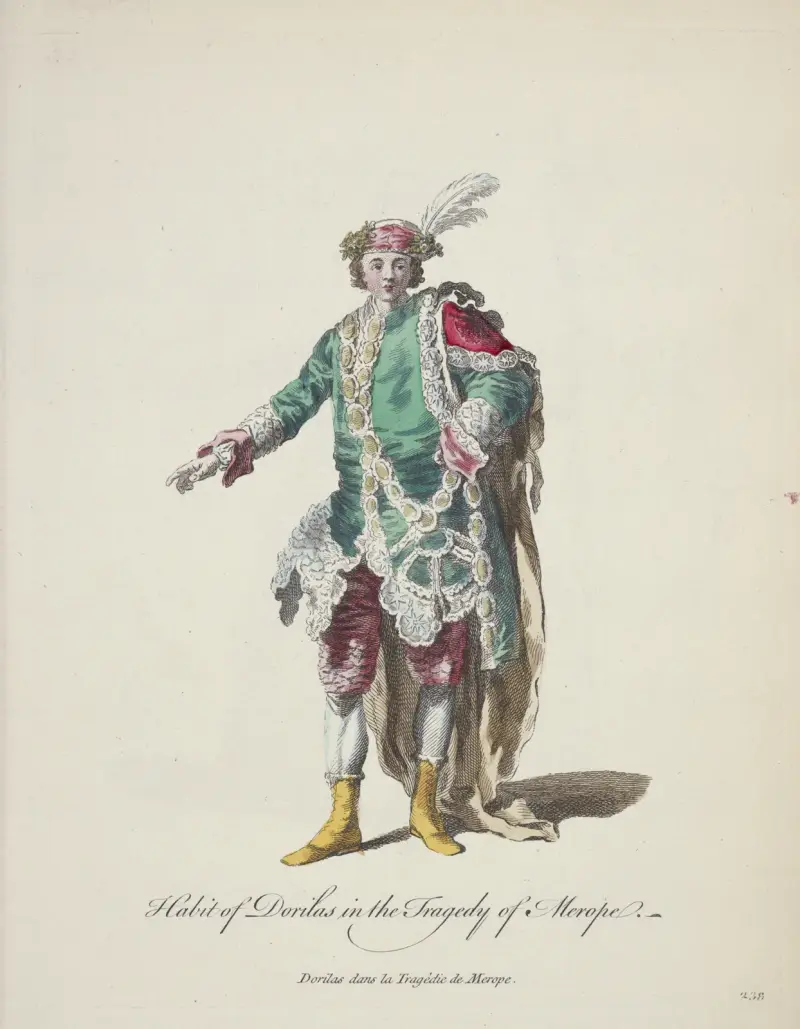 Strój Dorilasa w tragedii Meropa, Charles Grignion
