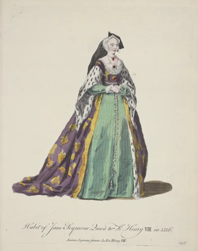 Strój Jane Seymour, żony króla Henryka VIII, w 1536 roku, Charles Grignion