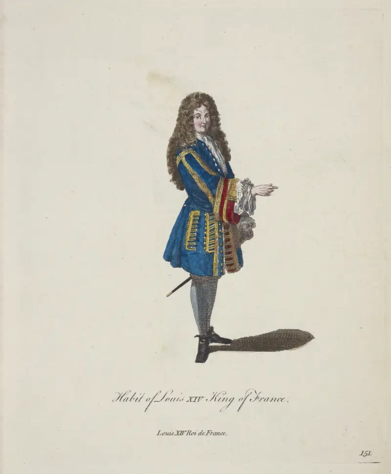 Habit of Louis XIV King of France. Louis XIV Roi de France. av Charles Grignion
