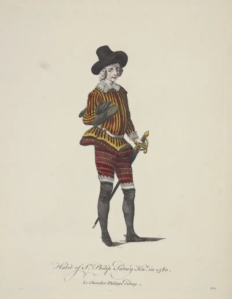 Sir Philip Sidneys dräkt, Kent 1580 av Charles Grignion