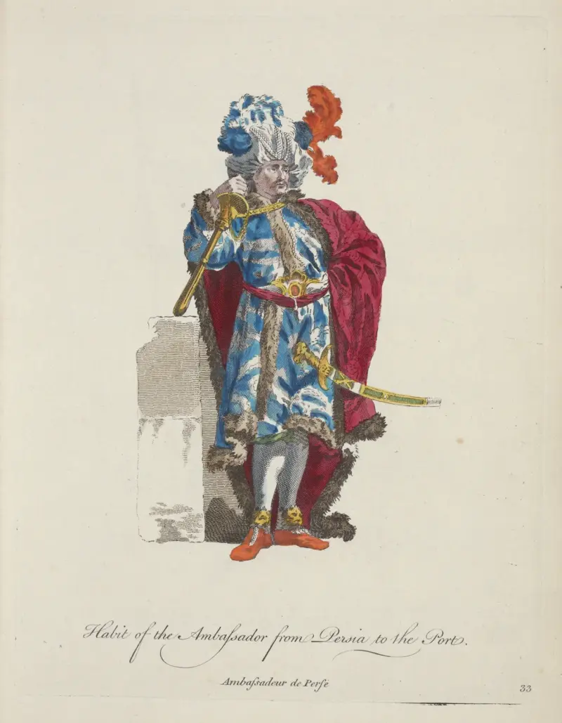 Tracht des persischen Gesandten an der Hohen Pforte von Charles Grignion