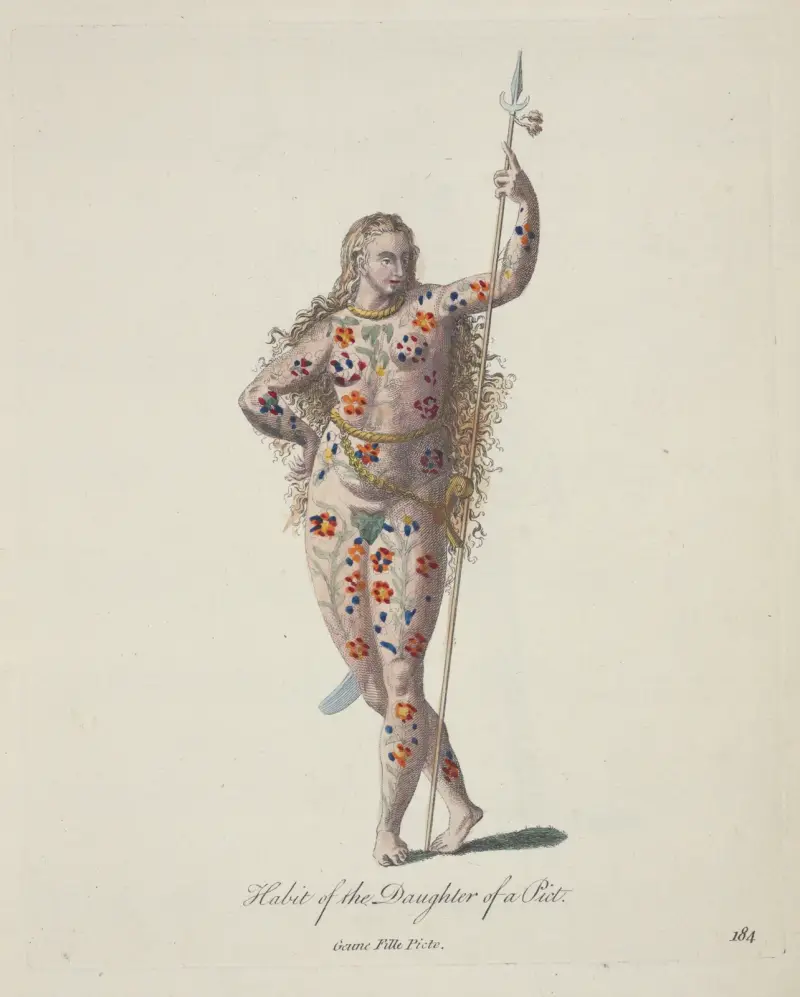 Tracht der Tochter eines Pikten von Charles Grignion