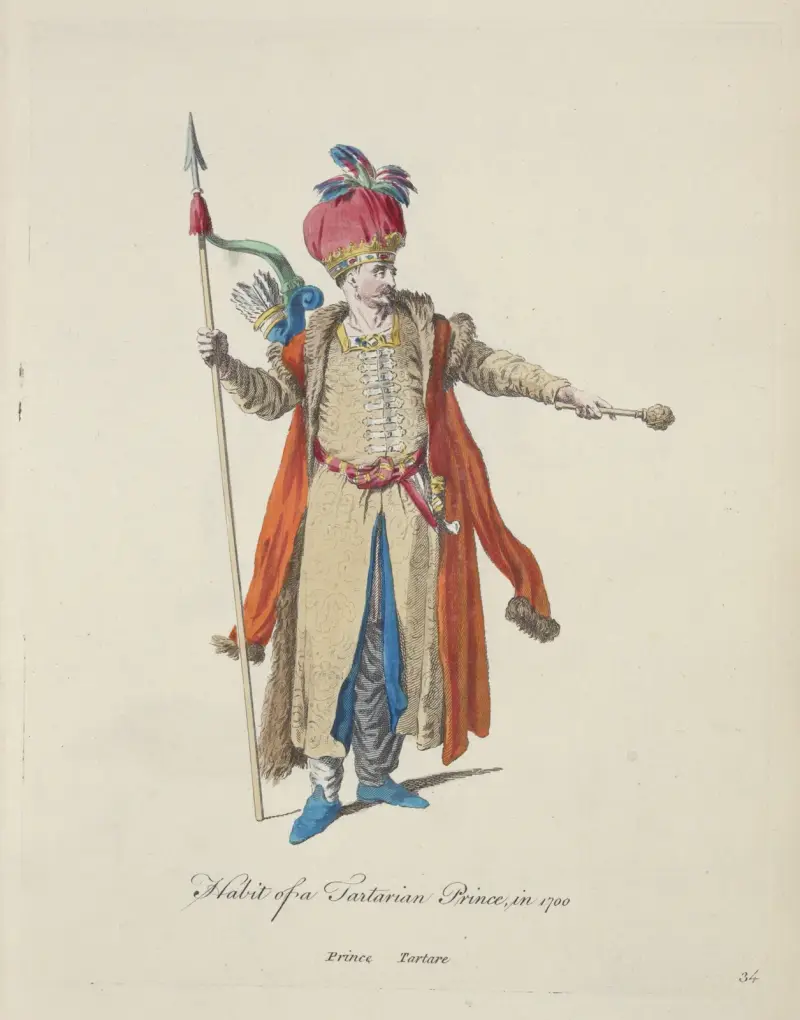Strój księcia tatarskiego, 1700. Książę tatarski, Charles Grignion