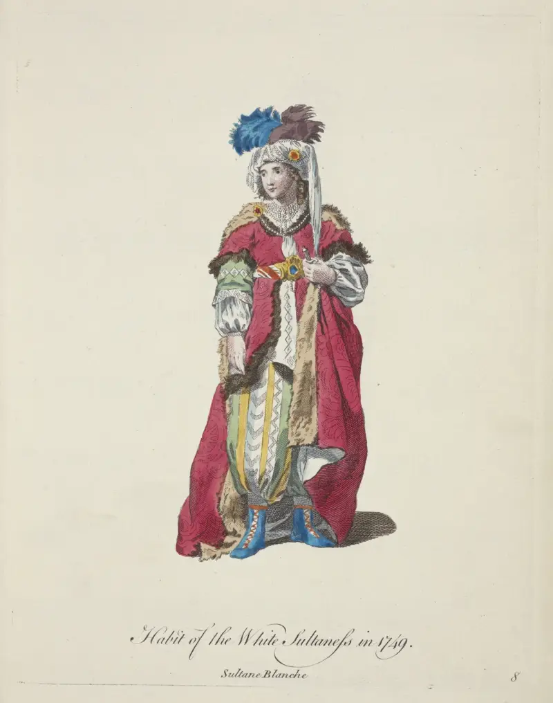 Den vita sultaninnans dräkt 1749 av Charles Grignion