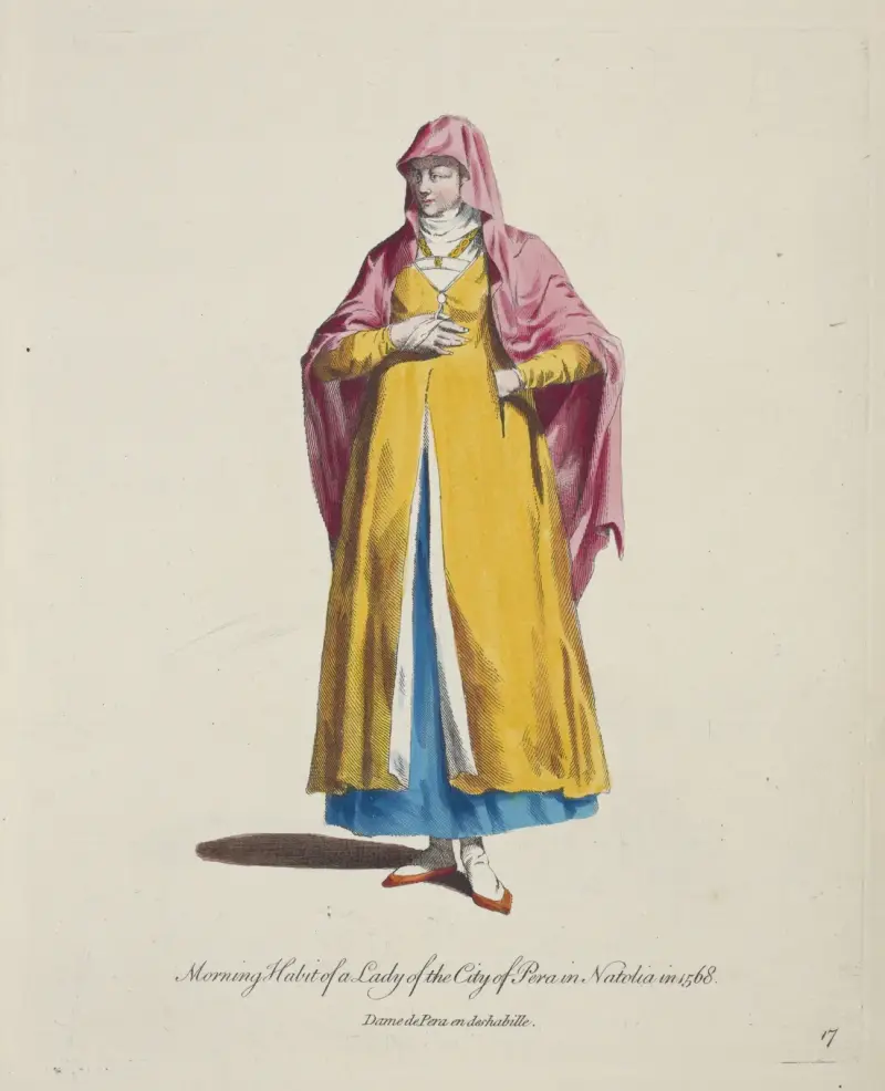 Morgengwöhnheiten einer Dame in Pera in Natolien 1568. Dame de Pera en deshabille von Charles Grignion