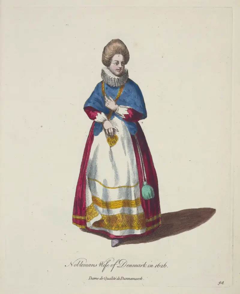 Dansk adelsdam 1626 av Charles Grignion