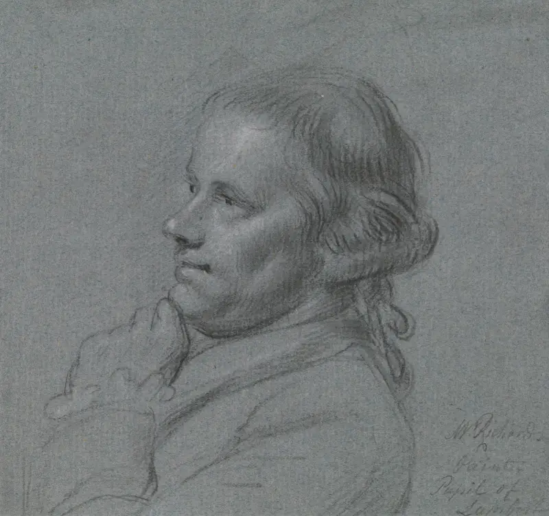 Portrait study of John Inigo Richards, R.A. av Charles Grignion