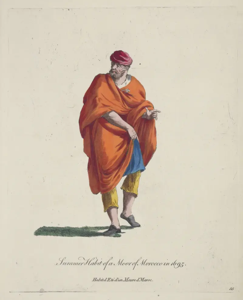 Letni strój Mauretańczyka z Maroka z 1695 roku, Charles Grignion