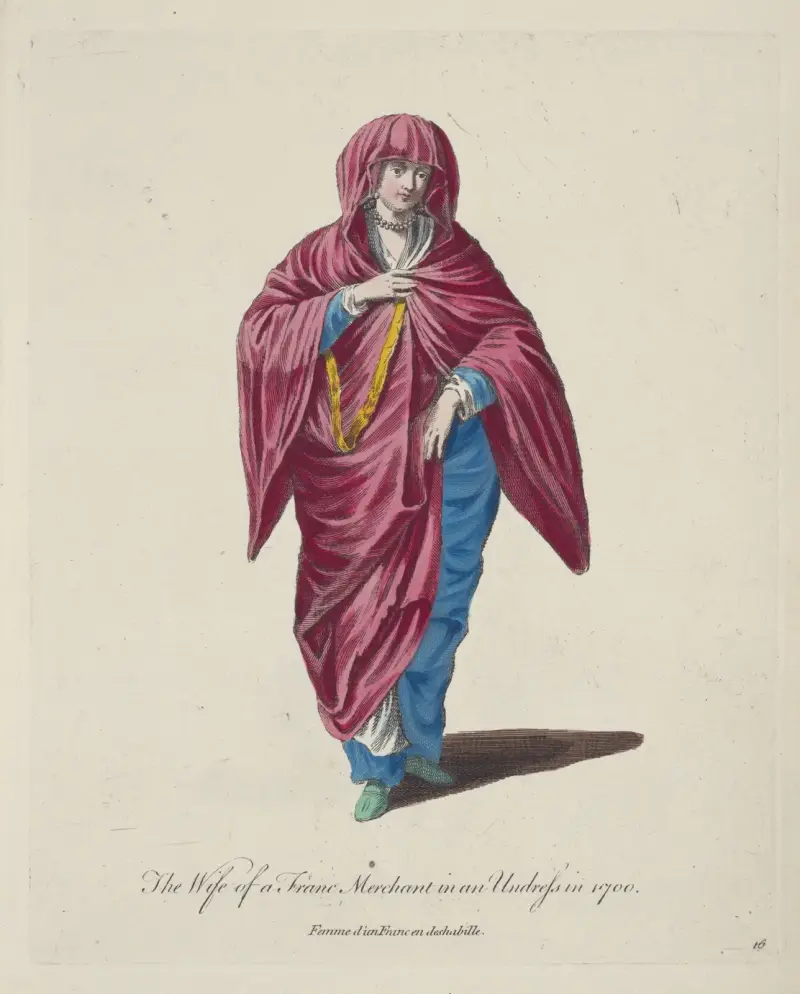 Manželka francouzského obchodníka v neformálním oděvu, 1700, Charles Grignion