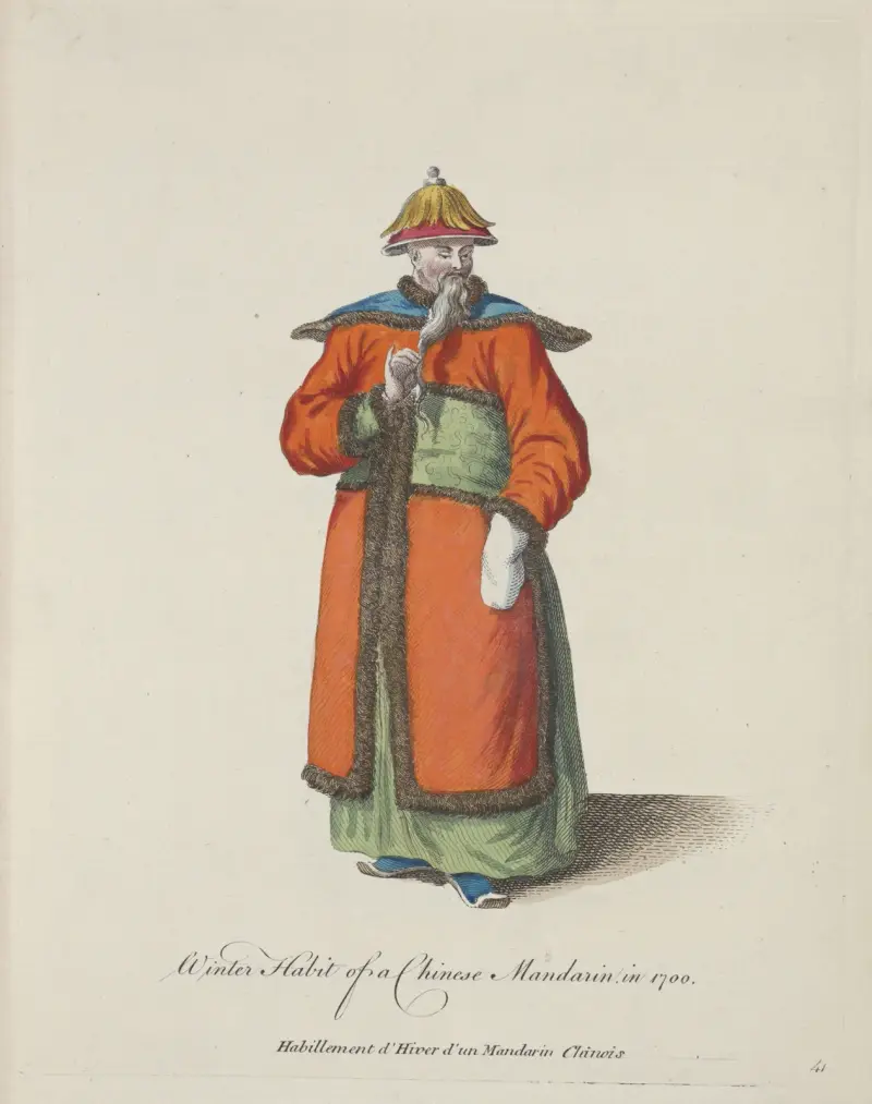 Winter habit of a Chinese Mandarin in 1700. av Charles Grignion