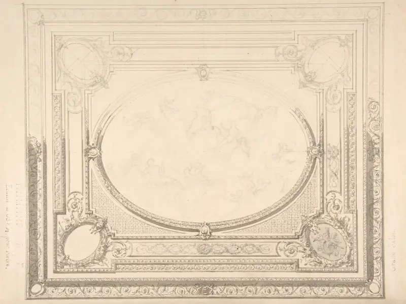 Deckenentwurf für den Grand Salon von Jules-Edmond-Charles Lachaise