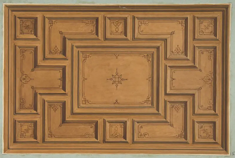 Design för ett dekorerat tak av Jules-Edmond-Charles Lachaise