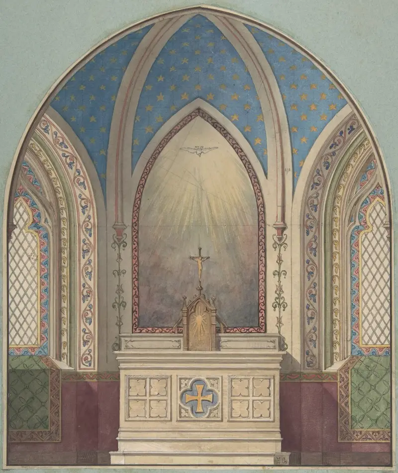 Entwurf für einen Altar, Sainte-Clotilde von Jules-Edmond-Charles Lachaise