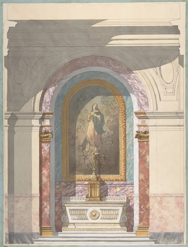 Förslag till altare (1800-talet) av Jules-Edmond-Charles Lachaise