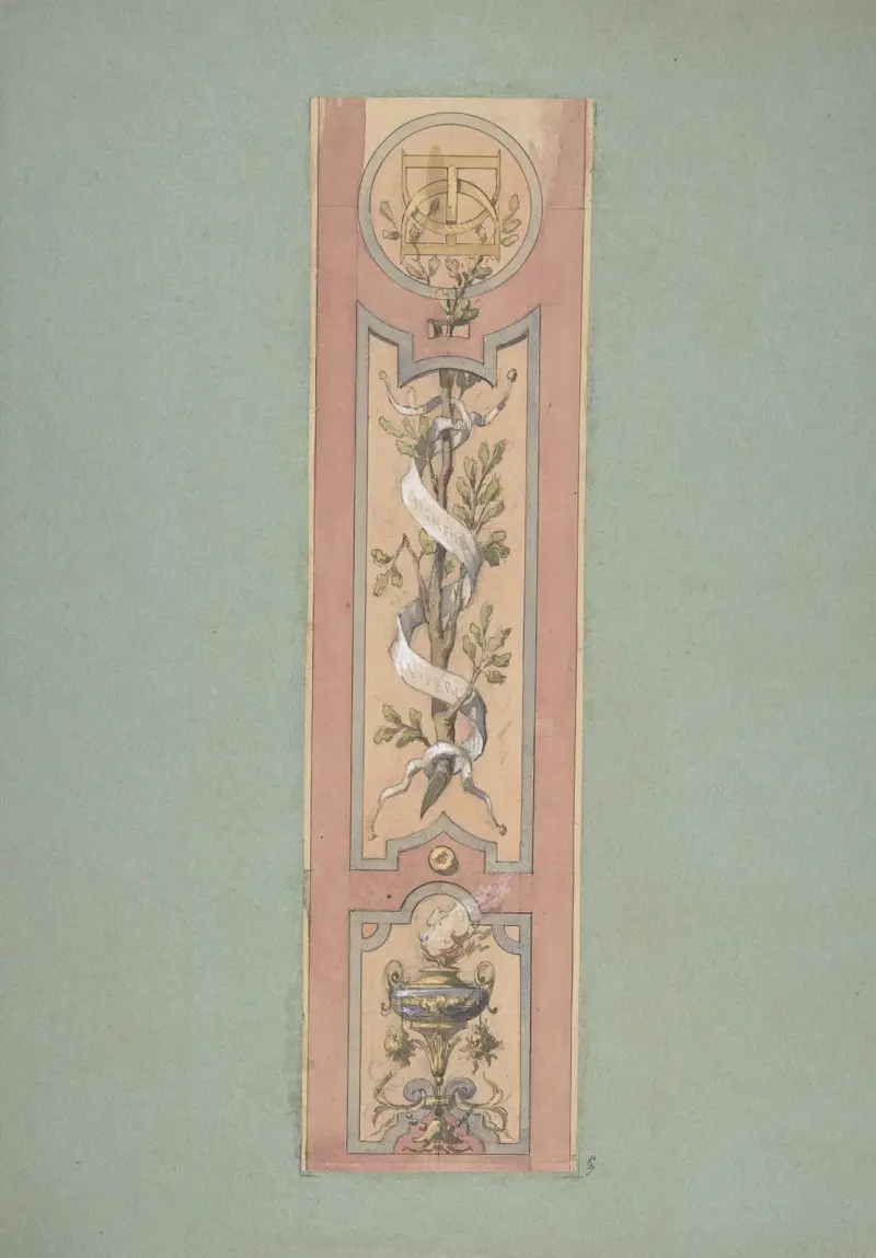Takdekor för Fontainebleau (1800-talet) av Jules-Edmond-Charles Lachaise