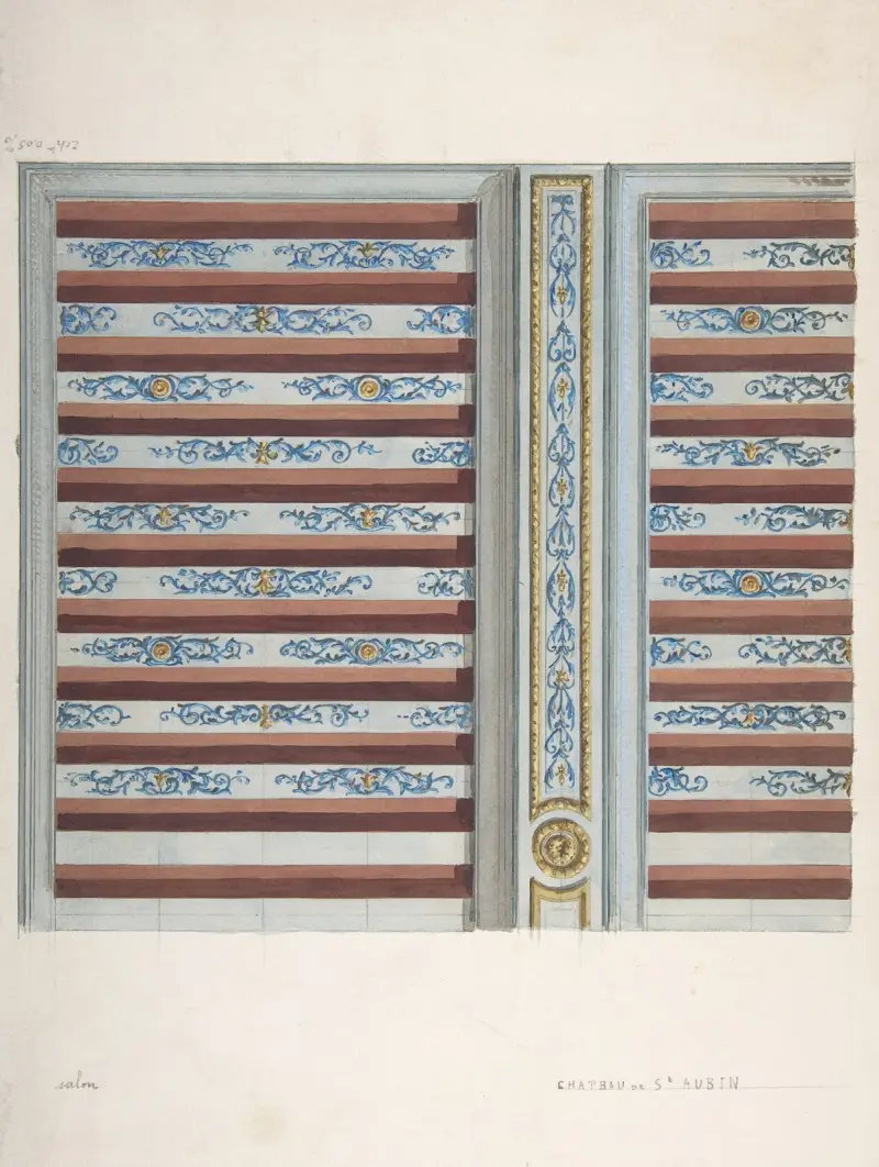 Takdekoration, Château de St. Aubin av Jules-Edmond-Charles Lachaise