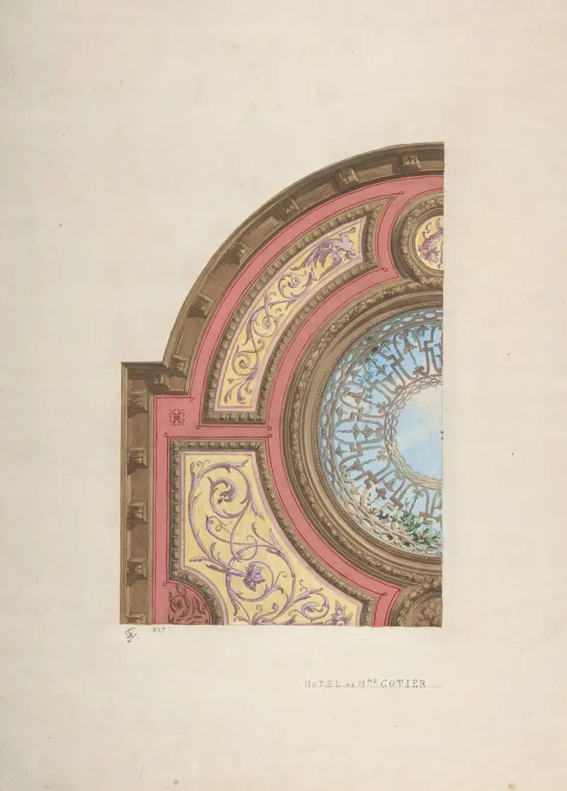 Takdekor, Hôtel Cottier av Jules-Edmond-Charles Lachaise